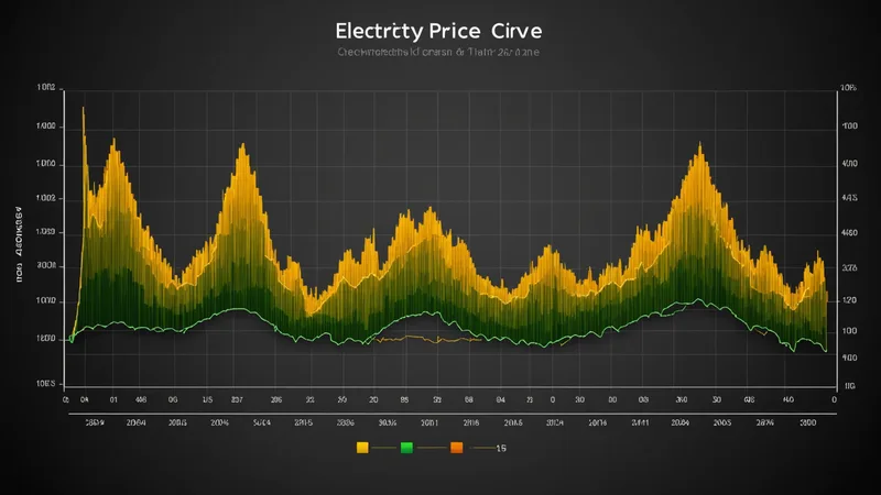 Electricity rate chart showing time-of-use price variation over a 24-hour period
