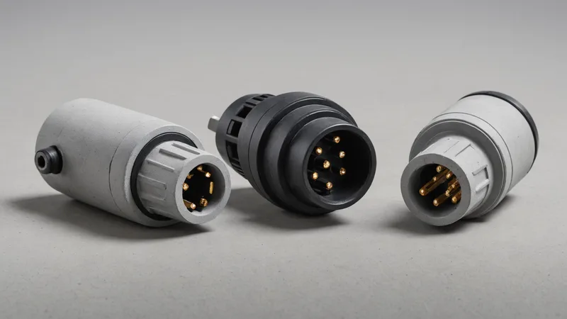 Closeup of electric vehicle charging connectors showing J1772 and CCS connector types